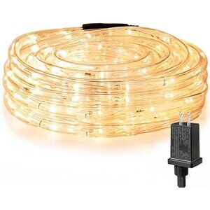 Warm white rope lights outdoor 33ft 240 LED waterproof patio deck garden lightin